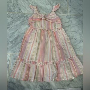 Juicy Couture Pink and Gold Striped Toddler Dress